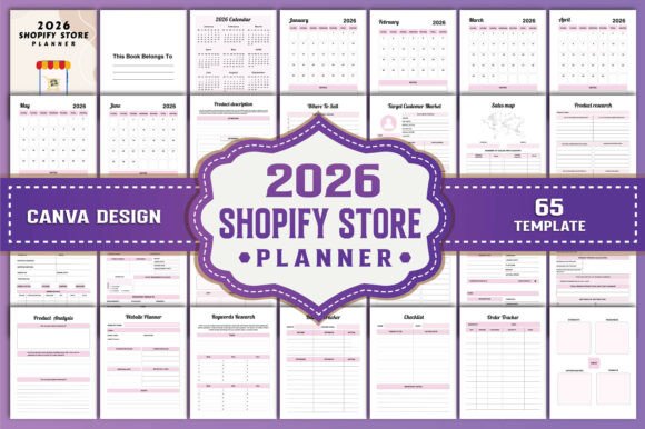 Download 2026 Shopify Store Planner Canva Kdp - Shopify store planner Collection