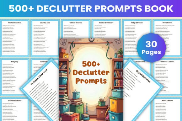 Download 500+ Declutter Prompts Book - Declutter Collection