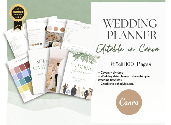 Download Wedding Planner Canva Templates Sage - Template Collection