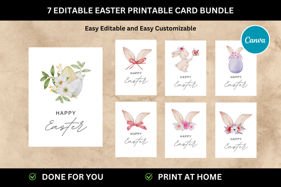 Download 7 Easter Printables Card Templates - Template Collection