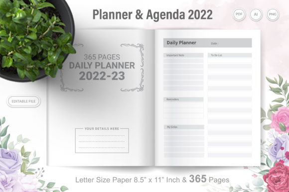Download 2021-2022 Agenda Planner Template | KDP - Template Collection