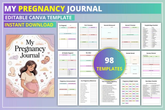 Download My Pregnancy Journal Canva Template - Template Collection