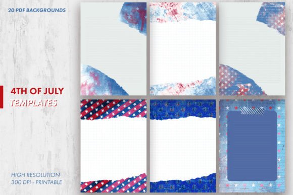 Download 4th of July Art Journal Templates - Template Collection