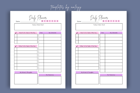 Download Aesthetic Daily Planner TemplateMinimal - Template Collection