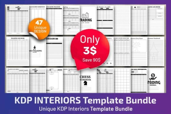 Download Unique KDP Interiors Template Bundle - Kdp interiors Collection
