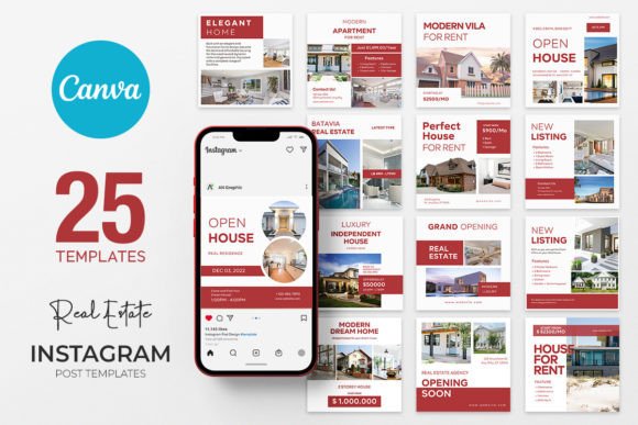 Download 25 Real Estate Canva Instagram Templates - Template Collection